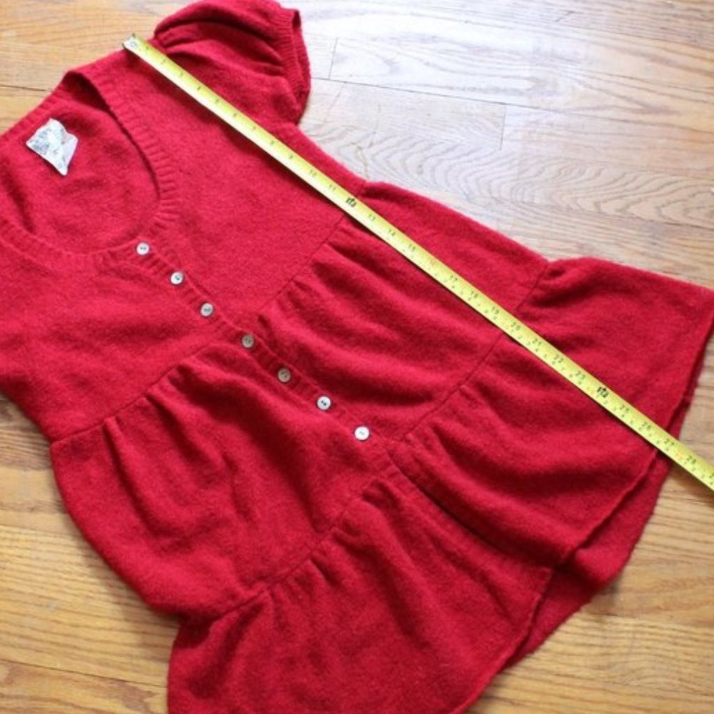 Love Rocks Button Down Sweater Blouse - Picture 3 of 5